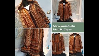 Tutorial uncinetto Giacca Cardigan Nuvola DAmbra Prima Parte [upl. by Iv]