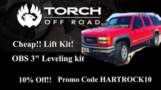 CHEAP 8898 ChevyGMC 169 Dollar OBS 3quot Lift Kit Installation Torch OffRoad 8898 K1500 4X4 [upl. by Leaw]