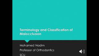 7Terminology and classification of malocclusion part l [upl. by Nurat]