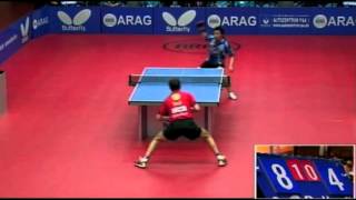 Timo Boll vs Cho Eon RaeETTU Cup 20112012 [upl. by Kashden]