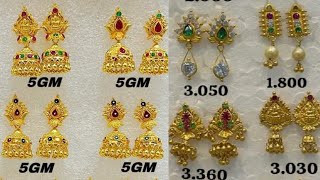 gold jumka and tops latest design 2024 gold 2024 jumkas tops goldjewellery [upl. by Trula]