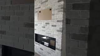 Modern Brick Fireplace Makeover  Chalk Dust TundraBrick from Eldorado Stone [upl. by Stieglitz386]