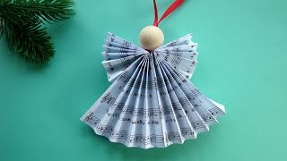 Weihnachtsengel basteln  DIY Weihnachtsdeko  Weihnachtsbasteln  Engel falten Weihnachten 2023 [upl. by Hippel]