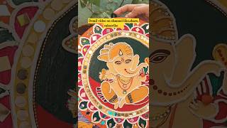 Ganesha Lippan Mirror Art shorts youtubeshorts lippanart artist chaturthi angarkichaturthi [upl. by Politi206]