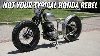 Honda Rebel 250 Bobber Build Part 3  Stance Check [upl. by Shippee]