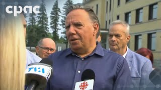 Le PM du Québec François Legault visite une ville sinistrée en Mauricie – 15 août 2024 [upl. by Ayotac206]