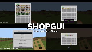 ShopGUI  CAN CUSTOM IN GAME  PocketMine [upl. by Farrington742]