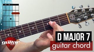 How to play the D major 7 chord  Beginner guitar lesson [upl. by Allehcim220]