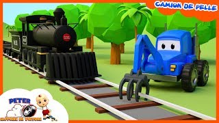 CamionDePelle Camion Benne Train  Construire Des Rails Pour Les Enfants [upl. by Llenroc]