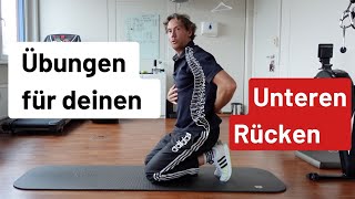 Unterer Rücken Übungen  Die richtigen und EXTREM WICHTIGEN Übungen für deinen unteren Rücken [upl. by Lowell]