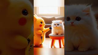 Pikachu and Cat Short Videosquotcat shortvideo youtubeshorts dance funny shorts short [upl. by Helprin160]