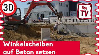 Stahlbeton Winkelscheiben auf Beton setzen Zugschwert Bau [upl. by Amie]