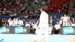 Rafael Aghayev vs Ko Matsushisa  Team Elimination Round  2012 World Karate Championships [upl. by Niasuh553]