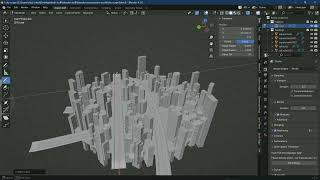 draw a city in blender3D [upl. by Narret]