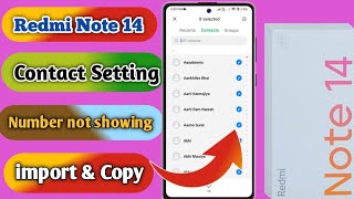 how to copy contacts redmi note 14 redmi note 14 number nahi show kar raha hai [upl. by Ssecnirp734]