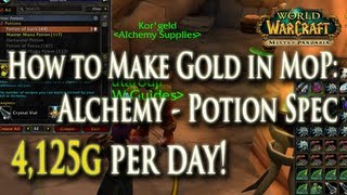 4125g Per Day  How to Make Gold w Alchemy in MoP Potion Master Specialization [upl. by Genia341]