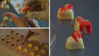 Einfach Herz Pralinen mit Vanillefüllung  Pralinen zum Valentinstag  DIY Praline  Kuchenfee [upl. by Nnaharas795]