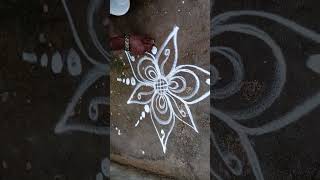 🔥 Simple kolam design rangoli🔥 music tamil vikram dance kolam shortvideo song rangolidesigns [upl. by Clemen]