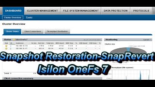 Restore Data From Snapshot  SnapRevert Isilon OneFS 7 [upl. by Hoebart]