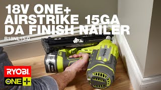 RYOBI 18V ONE 15Ga Brad Nailer R18NL150 features and benefits explained [upl. by Elder]