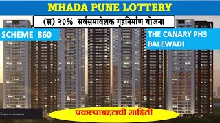 MHADA Pune Lottery 2024  The Canary Ph3 Balewadi  Scheme 860 mhada mhadalottery [upl. by Emina]