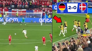 😍 Germanys Bench amp Fans Crazy Reaction To HAVERTZs Goal vs Denmark [upl. by Byrle]