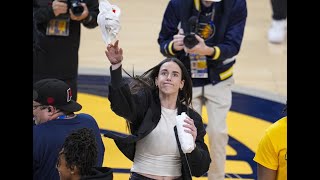 Cailin Clark enjoying herself at a Pacers playoff game [upl. by Enyrehtak]