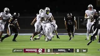 Brownwood vs Canyon Randall  Area Playoffs 2023 [upl. by Halullat]