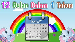 Belajar mengenal nama nama Bulan  mengenal kalender bulan [upl. by Otrebmal326]