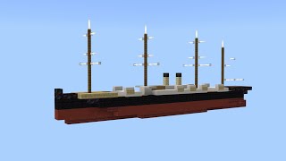 Minecraft SS Britannic 1874  15 Scale Britannic Class Ocean Liner Tutorial [upl. by Tomi647]