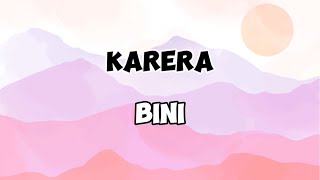 BINI  KARERA LYRIC VIDEO [upl. by Karine297]