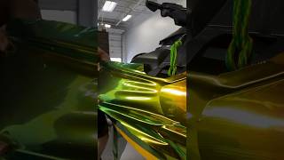 Wrapping Sea Doo Jetski in Crazy Expensive Neo Chrome Ammolite Gem Green chromewrap jetski wrap [upl. by Doowyah]