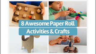 8 Awesome Paper Roll Activities and Crafts for Kids  Toilet Paper Roll amp Paper Towel Roll Ideas [upl. by Aikkin]