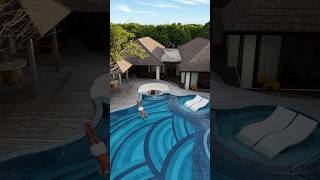 Would you stay at this Infinity Pool Villa atmospherekanifushi in the MALDIVES😍 shortsbeta [upl. by Latrice]