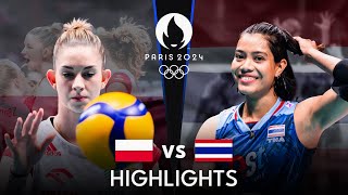 THAILAND vs POLAND  Highlights  Womens OQT 2023 [upl. by Ayikahs429]