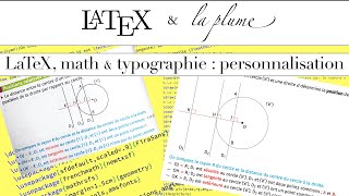 57 Personnalisation de la typographie courante et mathématique [upl. by Aramahs]