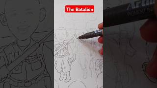 Drawing Caricature quotThe Batalionquot shorts Araartgallery [upl. by Assina]