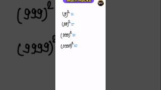 Square Trick for fast calculation shorts maths square [upl. by Ibbor]