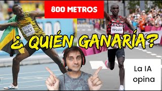 quotUsain Bolt vs Kipchoge en 800m ¿Qué dice la IAquot [upl. by Noiram]