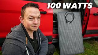 Cheap 100 Watt Solar Panel for Beginners  AllPowers SP100 Van Life Setup [upl. by Hillari]