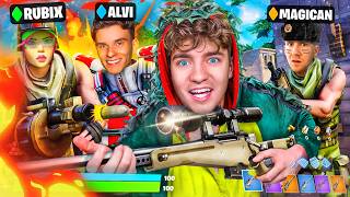 Die ROLLEN CHALLENGE mit ALVI RUBIX und MAGICAN in FORTNITE 🤣😭 [upl. by Atiuqrehs]