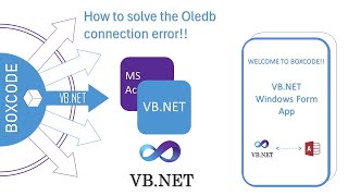 How to Solve Oledb Connection error  VBNET With Access Database  Windows Form App  Boxcode [upl. by Baily]