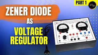 Voltage Stabilization Characteristics of Zener Diode Experiment Zener Diode As Voltage Regulator [upl. by Llerral951]