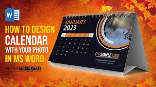 How to Design Calendar in MS Word  Personalized Month Calendar  DIY Tutorial [upl. by Atinal]