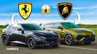 Ferrari Purosangue v Lamborghini UrusDRAG RACE [upl. by Neelyak]