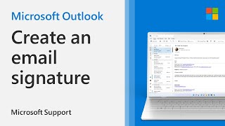 How to add a signature in Outlook  Microsoft [upl. by Liebman]