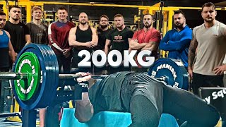 200KG PRESS BANCA A LOS 22 AÑOS  TEMPLO DEL HIERRO ALMERIA [upl. by Ivets]