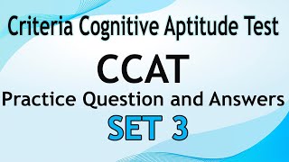 3 CCAT Practice Question and Answer  Set 3  With Explanation [upl. by Eelahc]