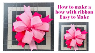 HOW TO TIE A BOW WITH WIRED RIBBON  EASY BOW TUTORIAL  KEEPING IT SIMPLE CRAFTS [upl. by Aliekat767]