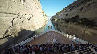 Braemar making history transiting the Corinth Canal [upl. by Aruam]